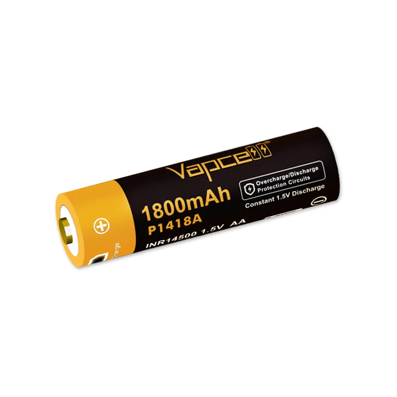 Vapcell P1418A The Ultimate 1.5V AA Lithium-Ion Battery