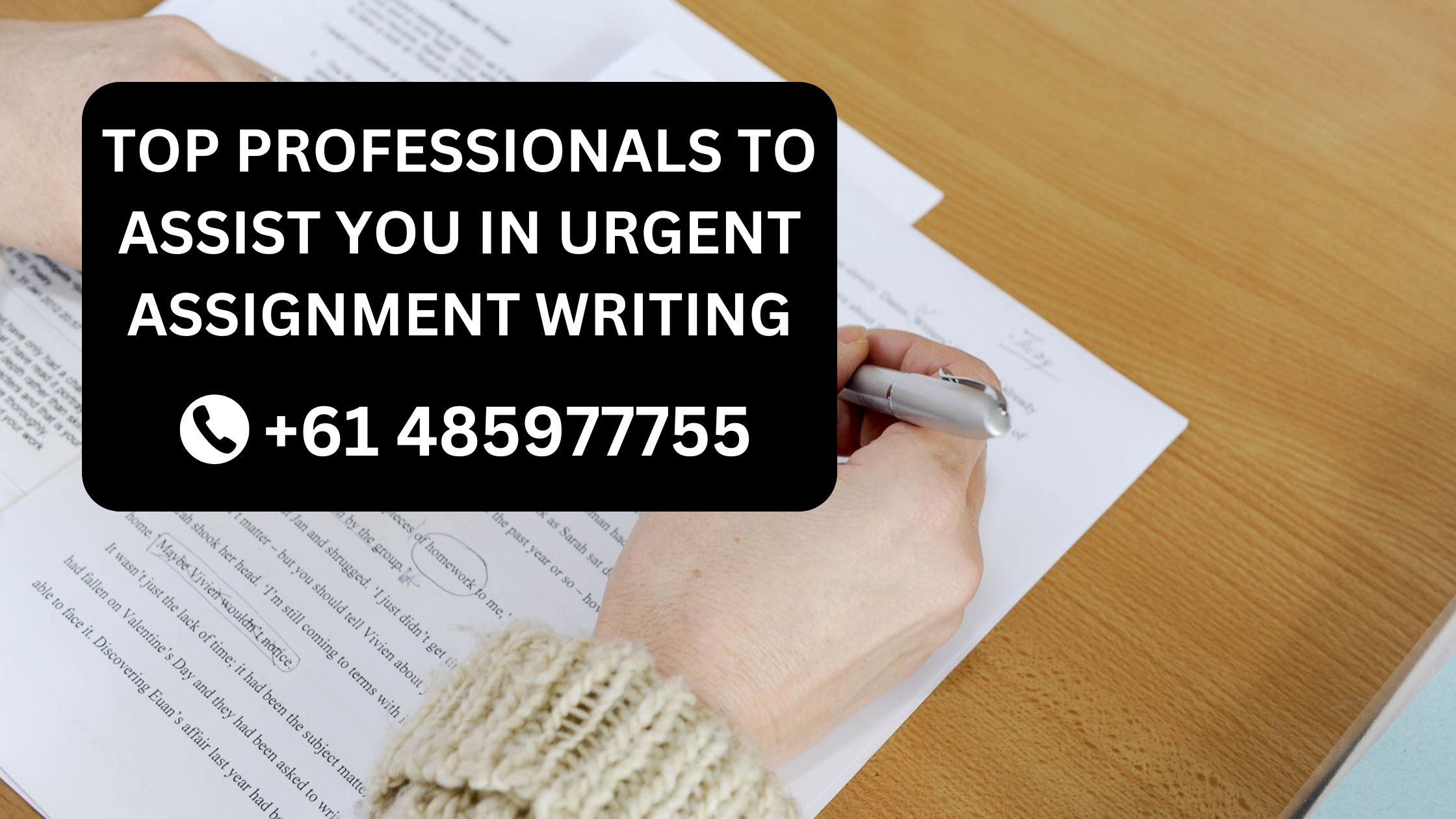 Top Professionals To Assist You In Urgent Assignment Writing