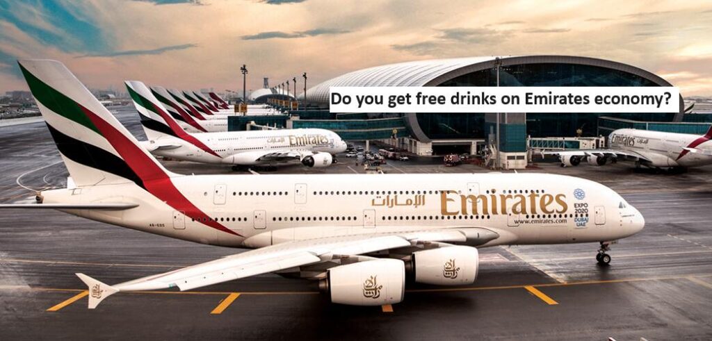 Do you get free drinks on Emirates economy?