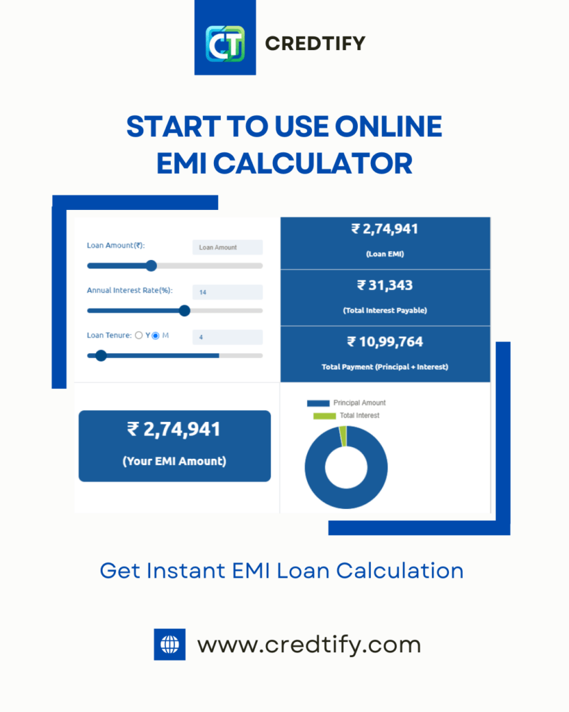 Home Loan EMI Calculator Online – Visit Credtify