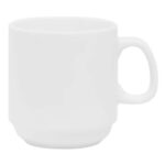 Steelite Varick Classic 10 oz. Bright White Stack Mug