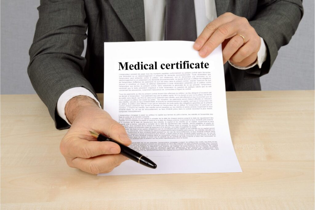 Online medical certificate