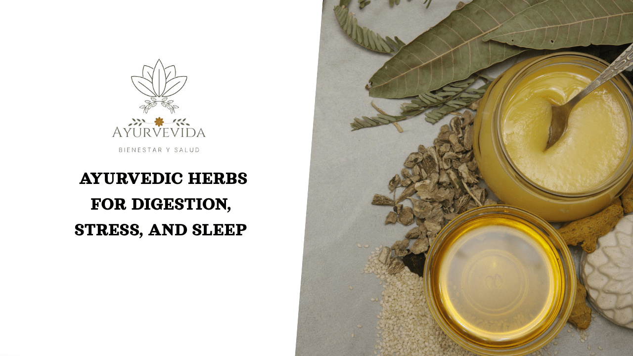 Ayurvedic Herbs for Digestion, Stress, and Sleep