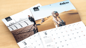 Calendar with Dubai Tourism Branding